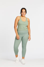 SIGNATURE RACERBACK CROP SEA GREEN