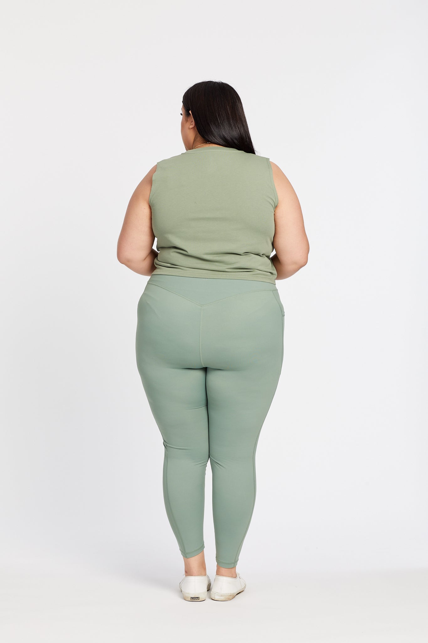 SIGNATURE CROP MUSCLE SINGLET SEA GREEN