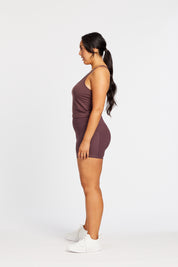 SIGNATURE RACERBACK CROP DEEP MAUVE