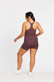 SIGNATURE RACERBACK CROP DEEP MAUVE