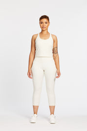 SIGNATURE RACERBACK CROP CREAM