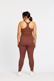 SIGNATURE RACERBACK CROP CHOCOLATE