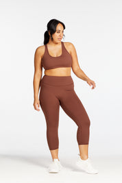 STAPLE 7/8 LEGGINGS CHOCOLATE