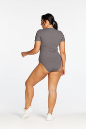 SCULPT TEE BODYSUIT STEEL