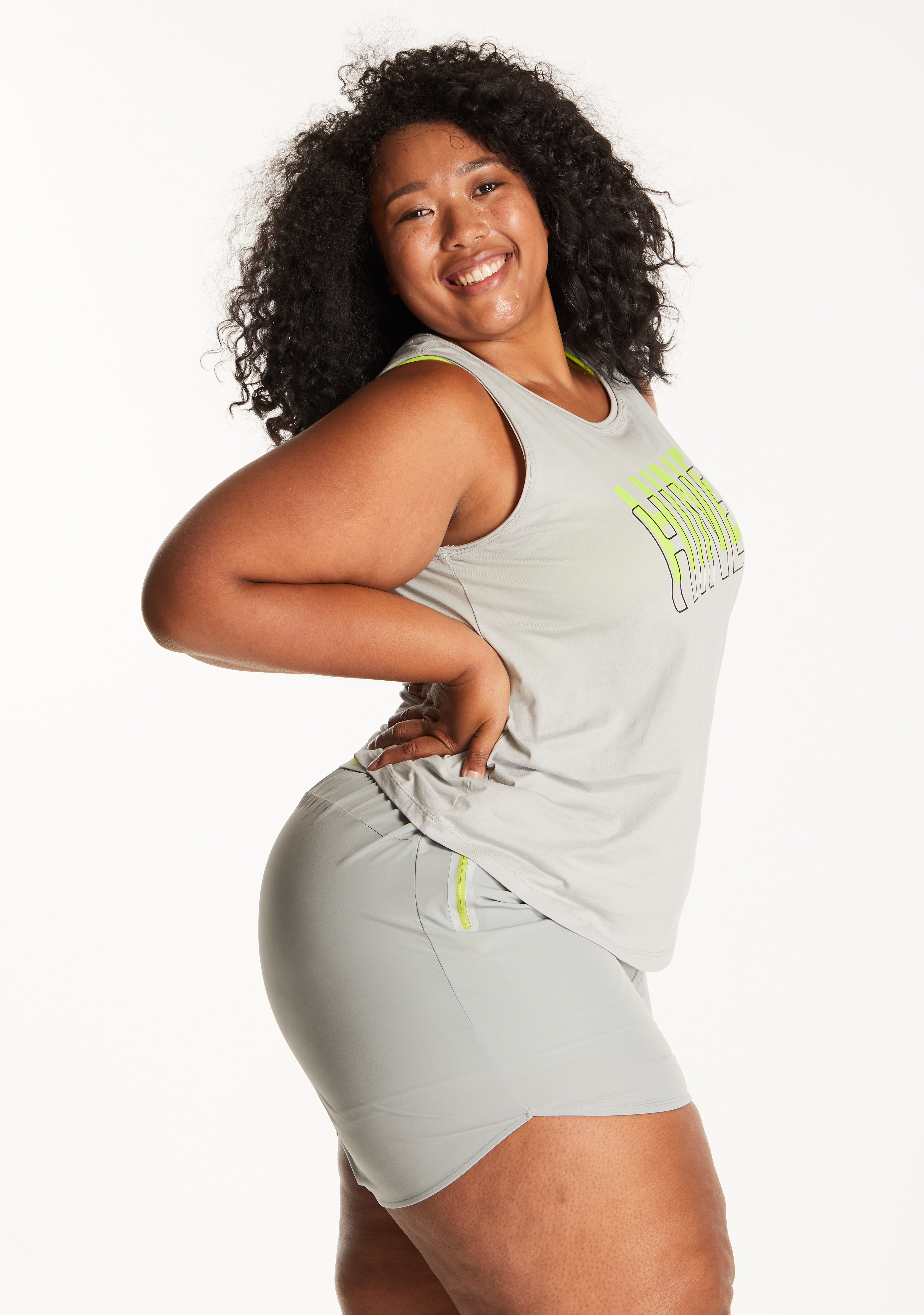 STONE GREY TANK SINGLET