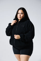BRUSHED FLEECE JUMPER ONYX