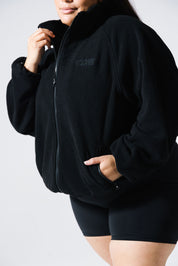 BRUSHED FLEECE JUMPER ONYX