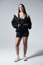 BRUSHED FLEECE JUMPER ONYX