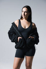 BRUSHED FLEECE JUMPER ONYX