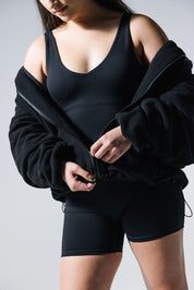BRUSHED FLEECE JUMPER ONYX